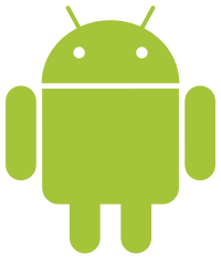 The historical green Android robot, with antennae and a simple geometric body.