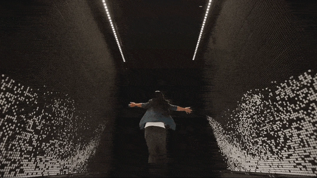Movement across the dot wall.